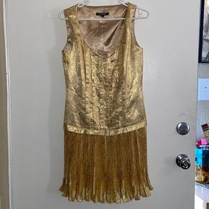 Betsey Johnson Gold Dress  Vintage